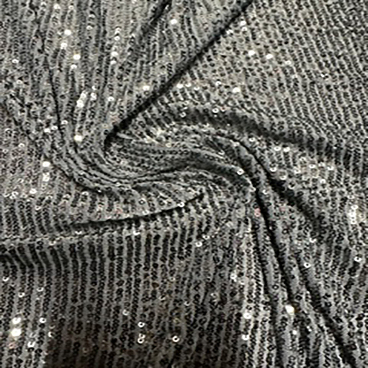 Polyester Spandex Mini Sequin Fabric 50" Champagne Stripe
