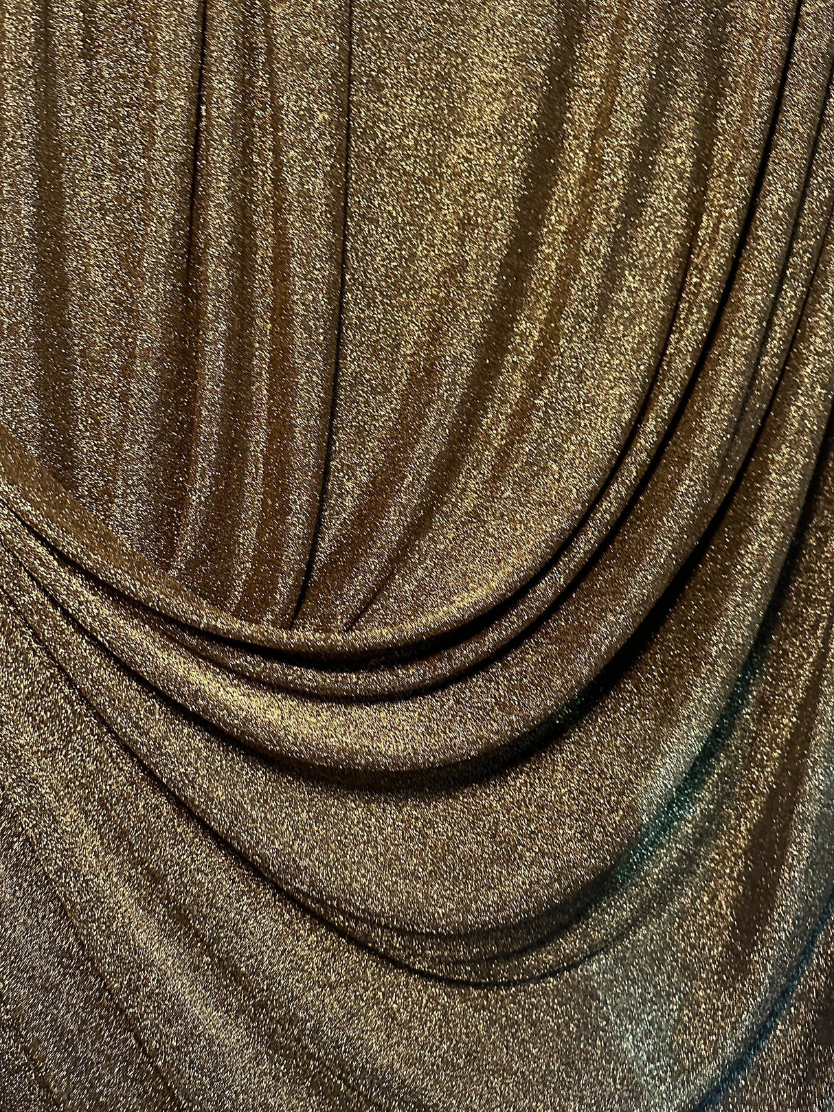 Gold Metallic Lurex Spandex Knit