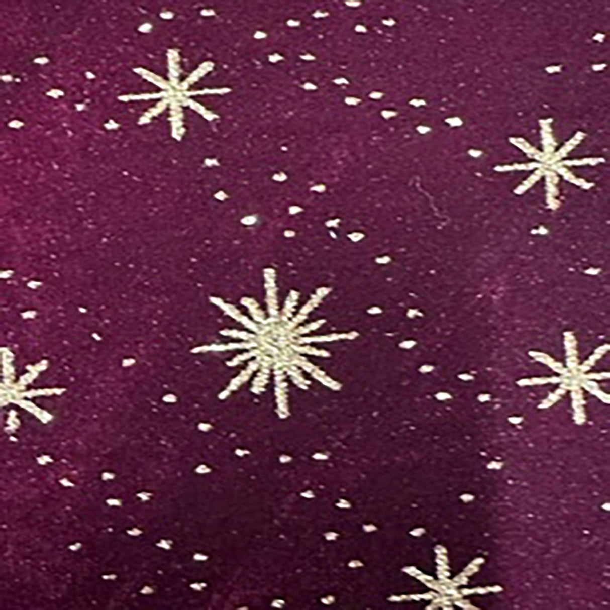 Glitter Velvet Fabric 2-Way Stretch Wine Stars 60"