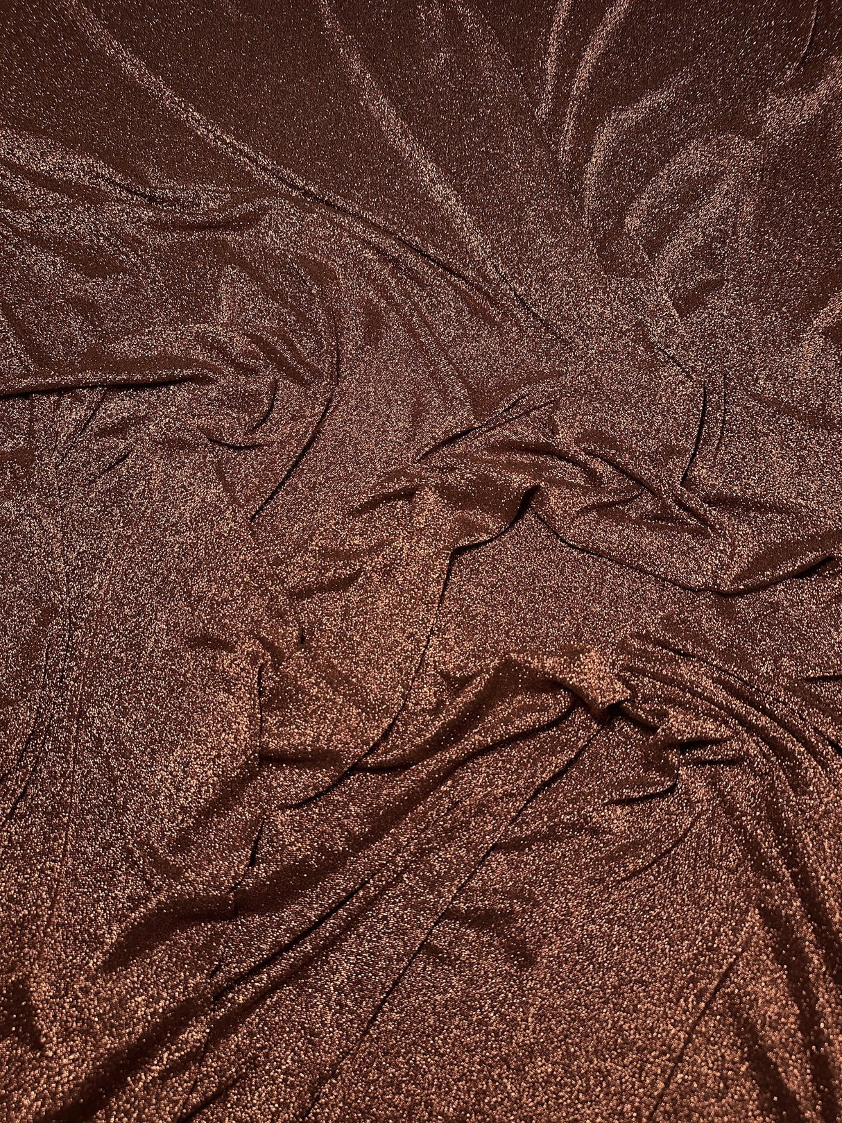 Bronze Copper Stretch Lurex Knit