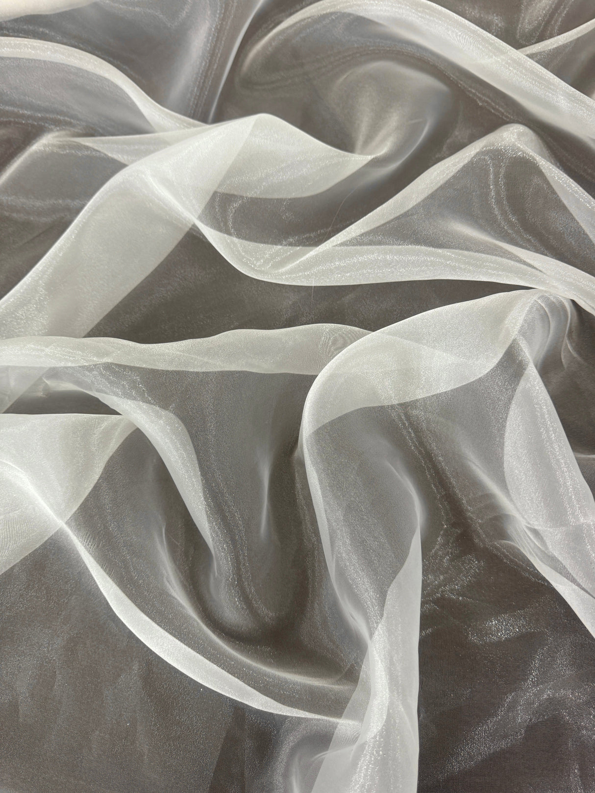 Sheer Crystal Organza Ivory