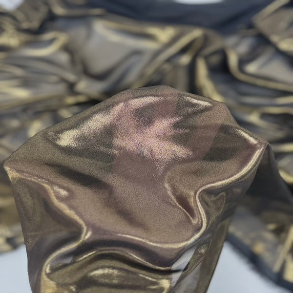 Metallic Foil Chiffon Fabric