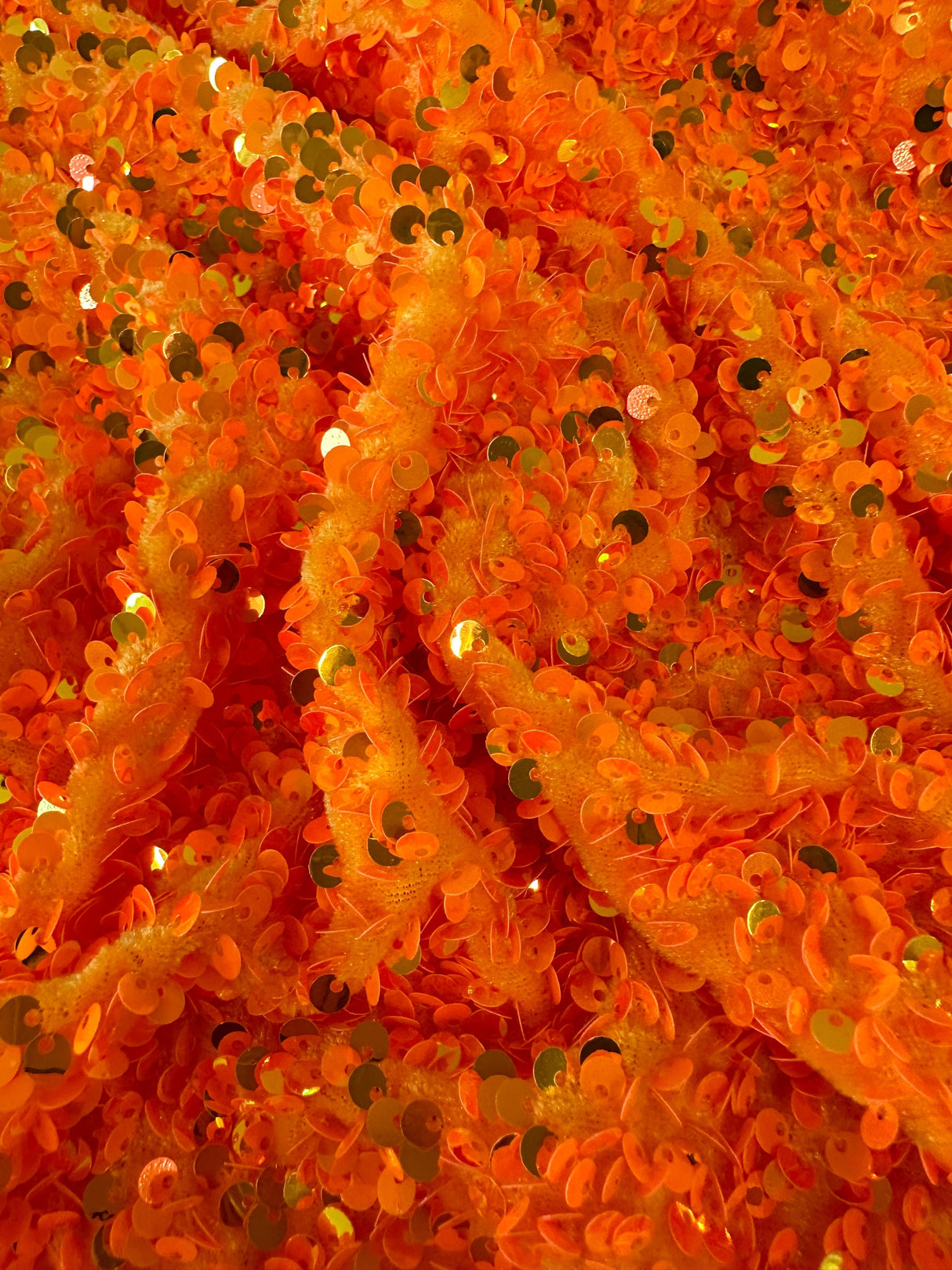 Sequin Velvet Orange