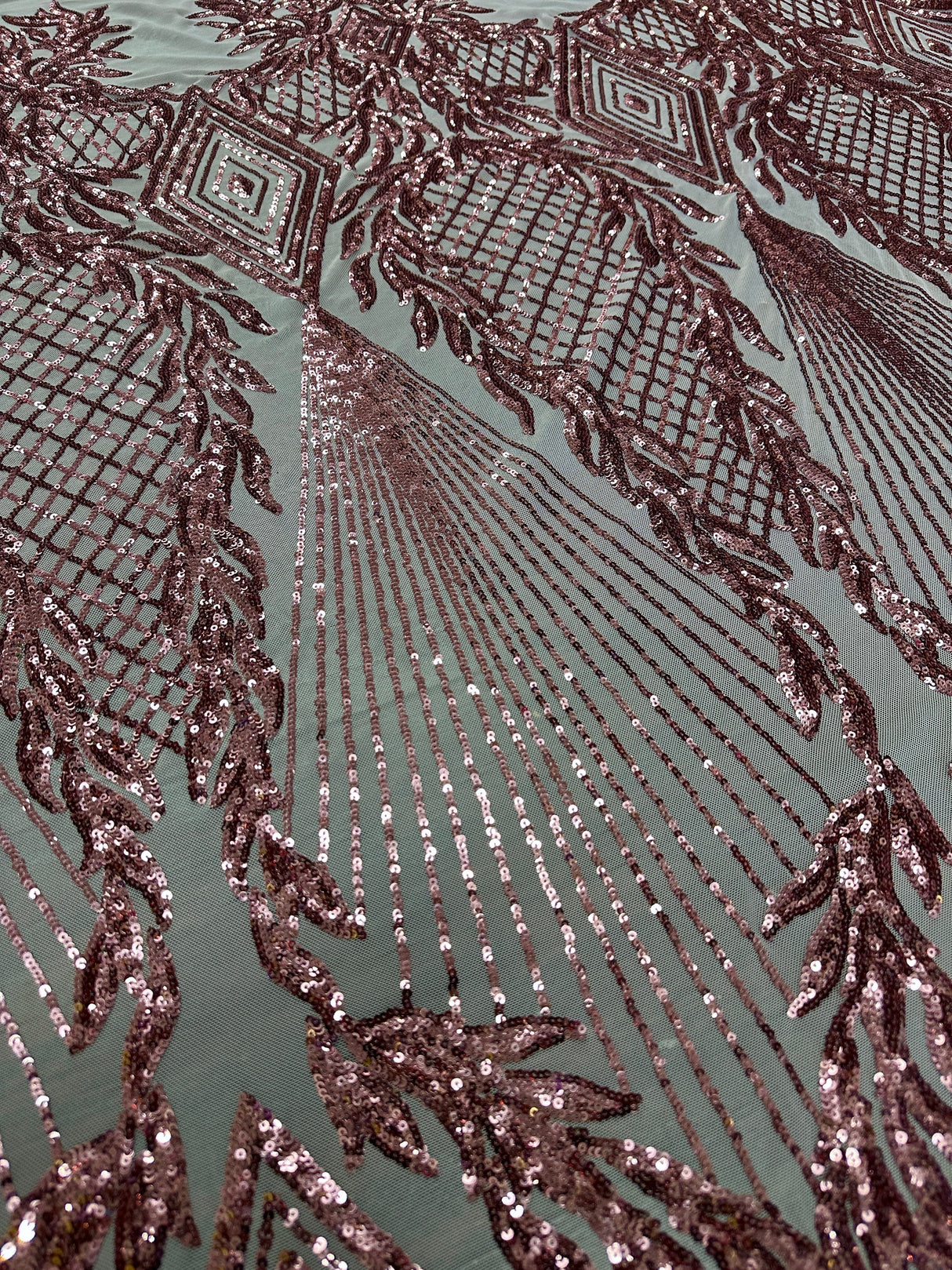 Stretch Sequin Mesh in Blush Pink