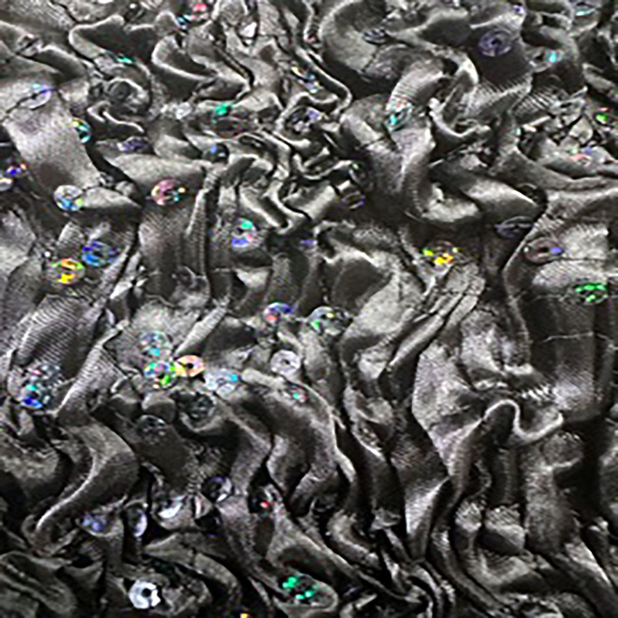 Polyester Curly Satin Sequin Fabric 17" Width