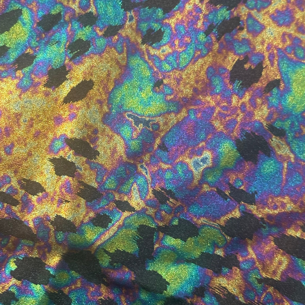 Panther Foil 4-Way Stretch Fabric