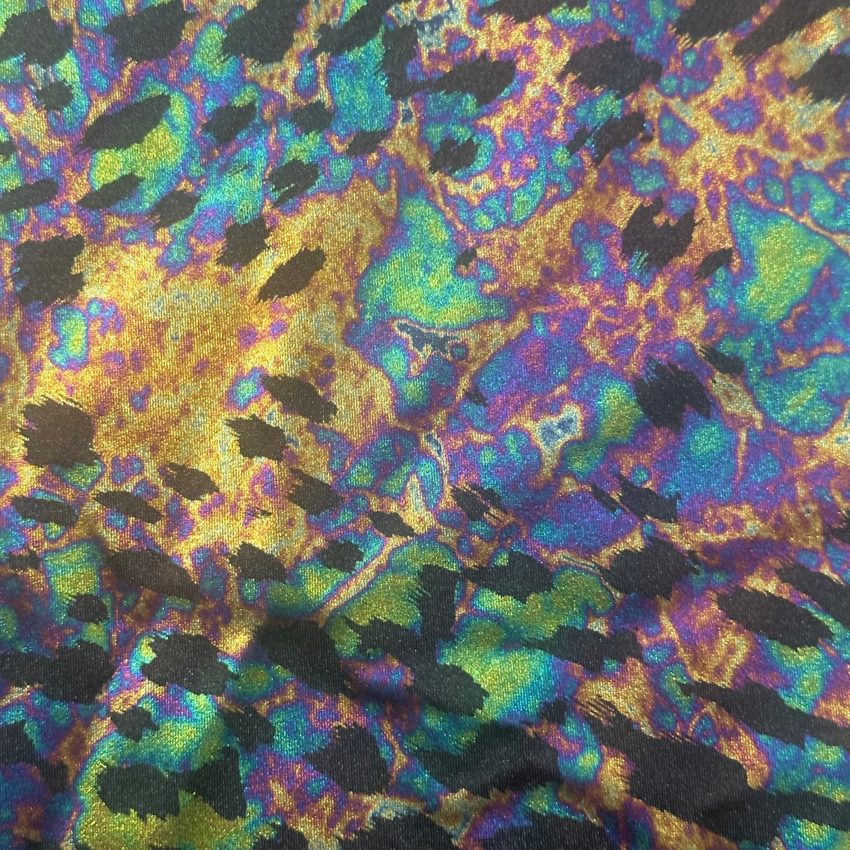 Panther Foil 4-Way Stretch Fabric