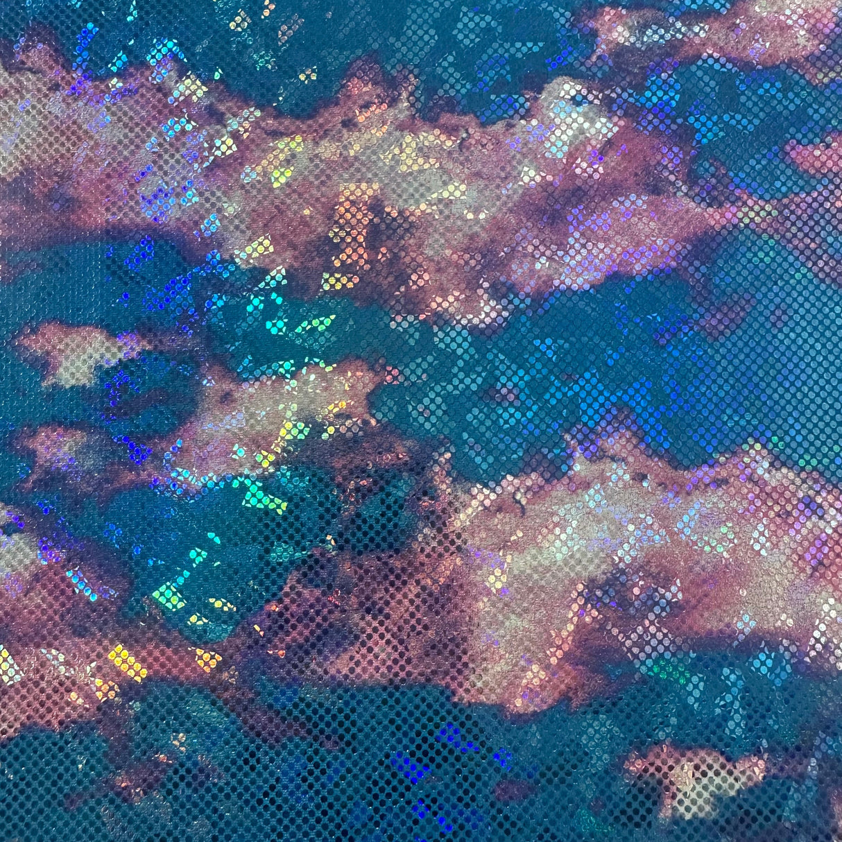 Hologram Foil Fabric Aurora Tie-Dye 60"