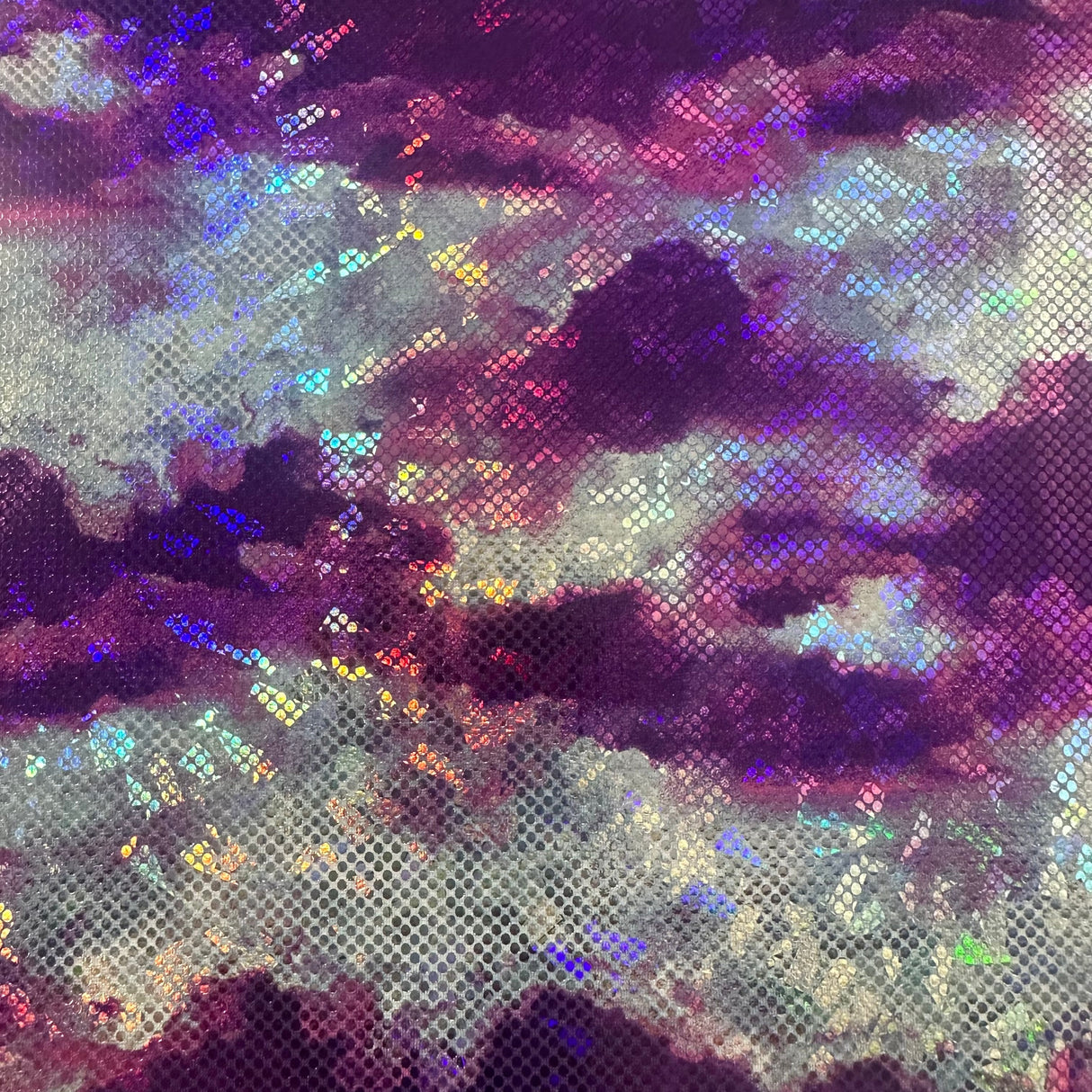 Hologram Foil Fabric Aurora Tie-Dye 60"