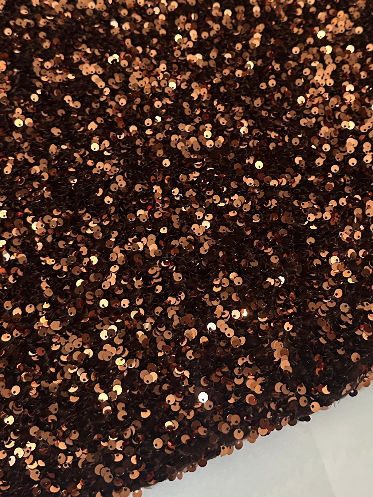 Chocolate Brown Sequin on Velvet