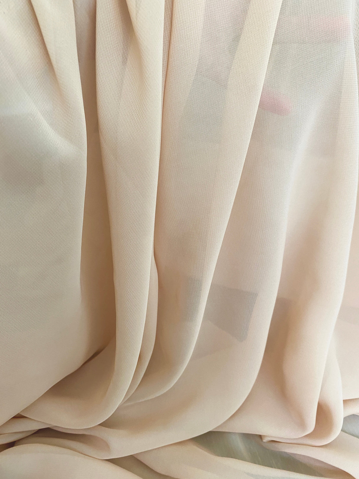 Sheer Beige Chiffon