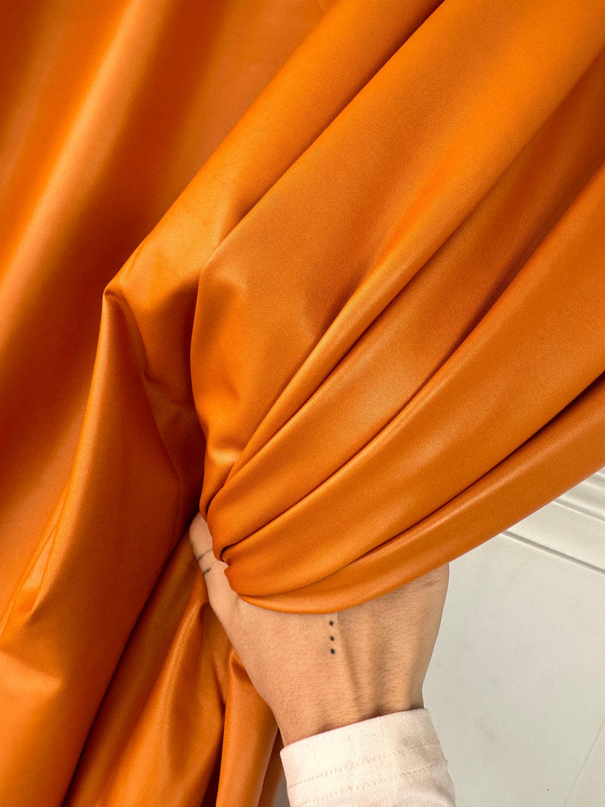 Mustard 4-Way Stretch Faux Leather
