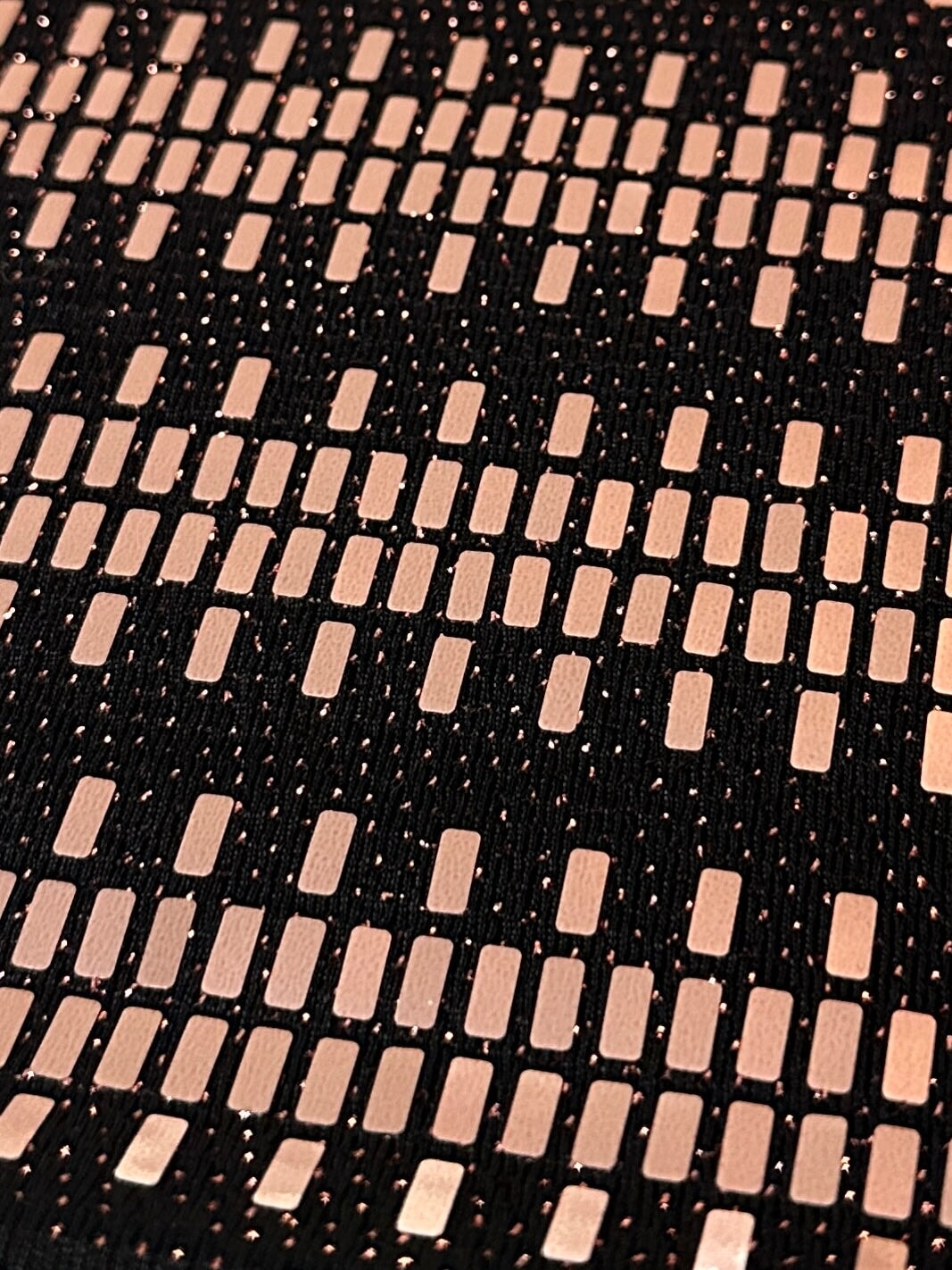 Stretch Mirror Sequin Knit Rose Gold