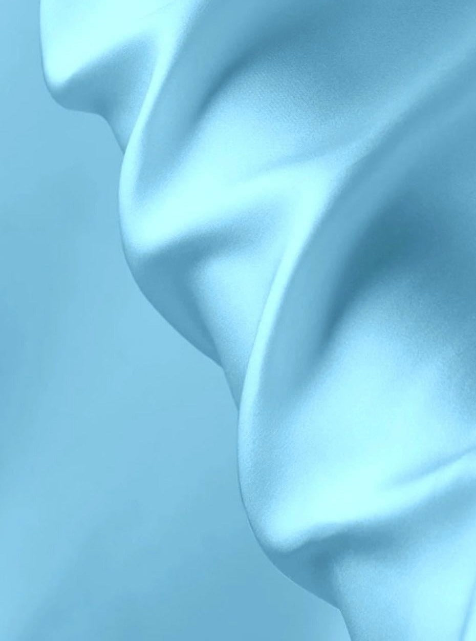 Stretch Silk Satin Baby Blue
