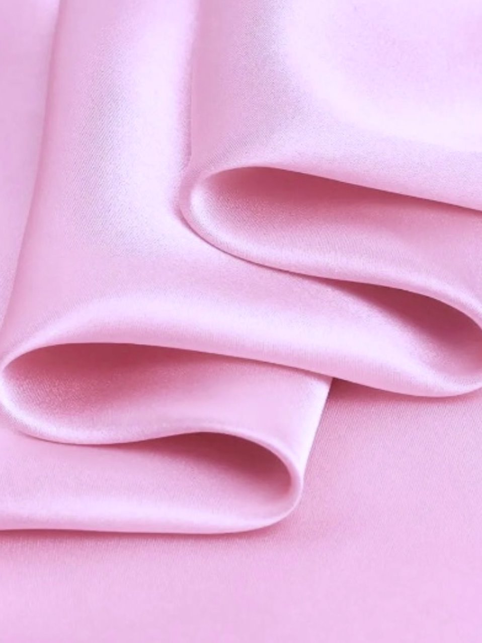 Baby Pink Stretch Satin