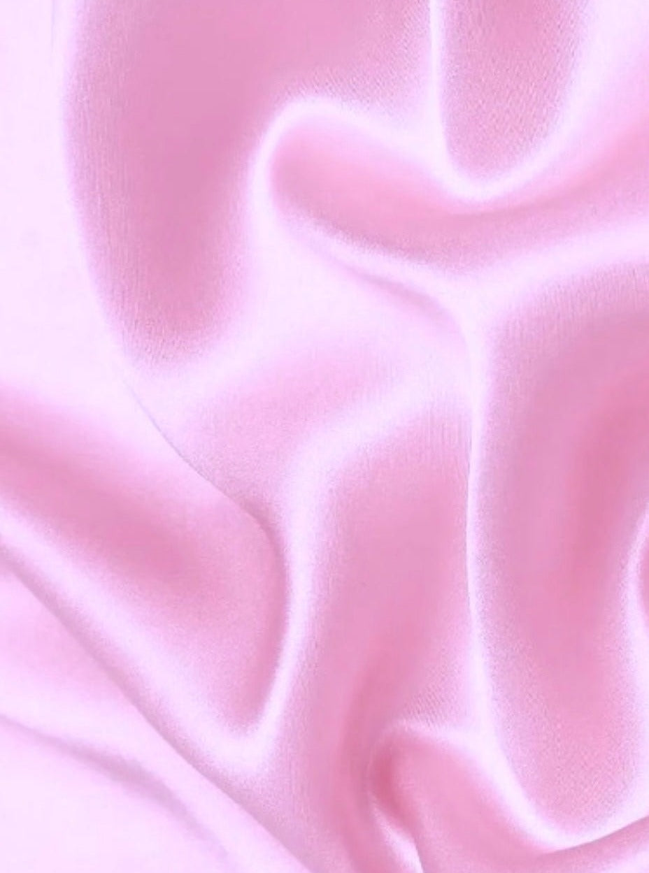 Baby Pink Stretch Satin