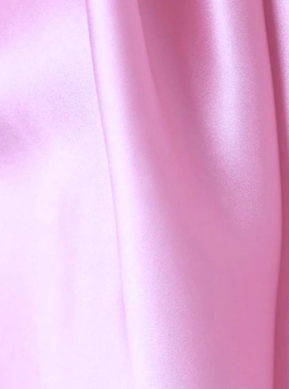 Baby Pink Stretch Satin