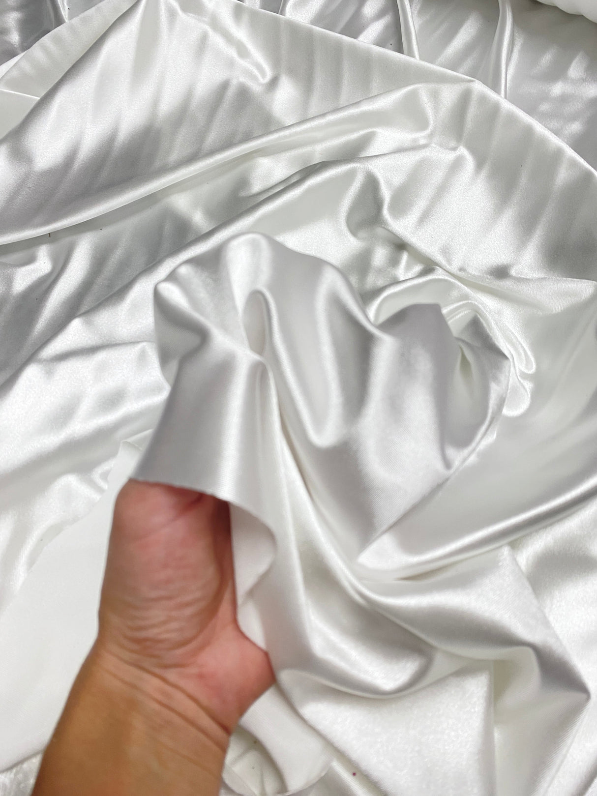 Shiny Nylon Spandex White