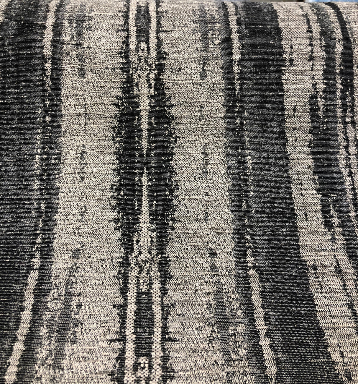 Modern Ariel Pewter Chenille Fabric - Pewter Alyssa Pattern, 58" Width (1 Yard)
