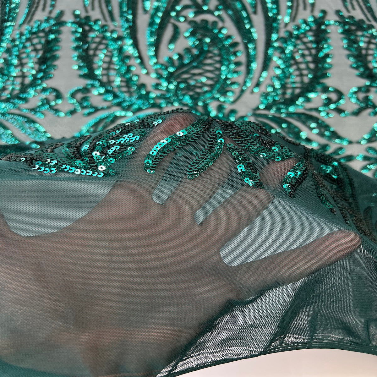Stretch Sequins Lace Fabric