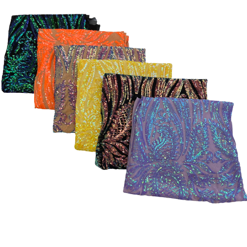 Stretch Sequins Lace Fabric