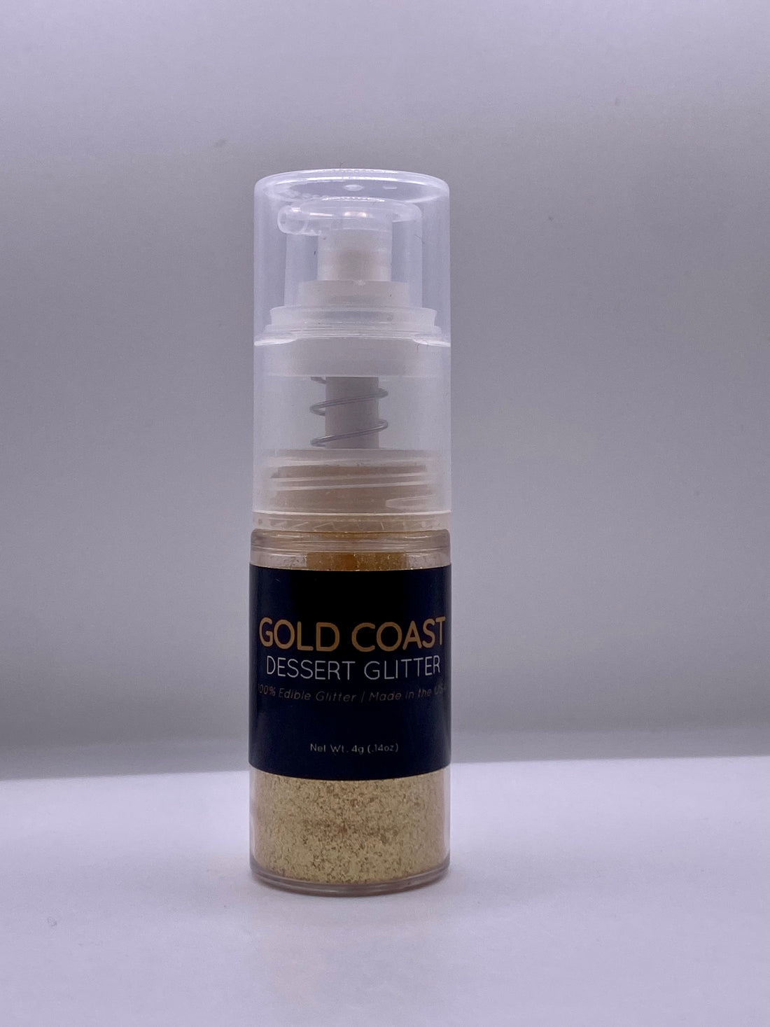 Gold Coast Dust Pump 4g – Shine Dessert Glitter, 100% Edible, Vegan & Gluten Free