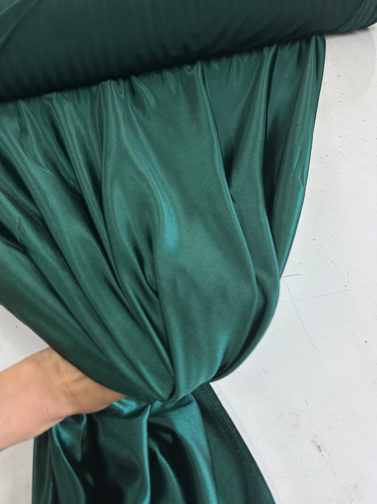 Shiny Nylon Spandex Hunter Green