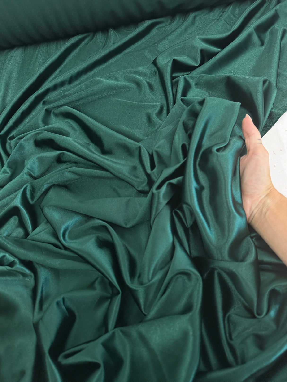 Shiny Nylon Spandex Hunter Green