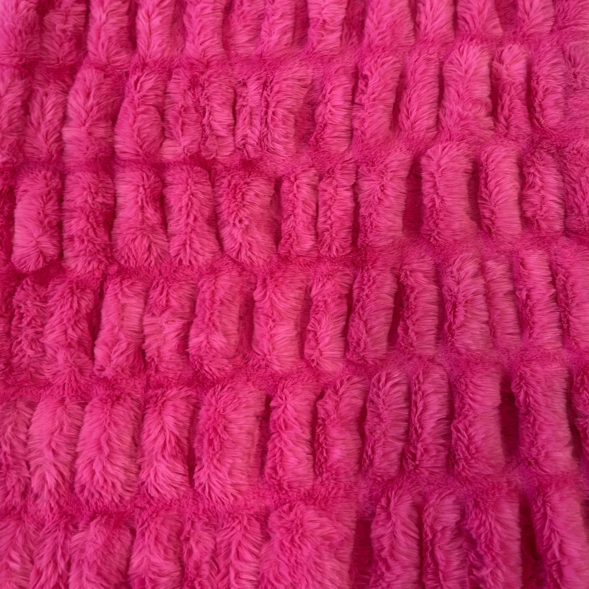 Faux Fur Fabric Ruched Chinchilla Stretch