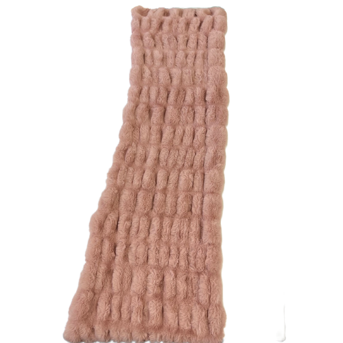 Faux Fur Fabric Ruched Chinchilla Stretch