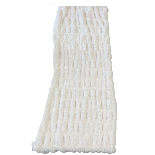 Faux Fur Fabric Ruched Chinchilla Stretch