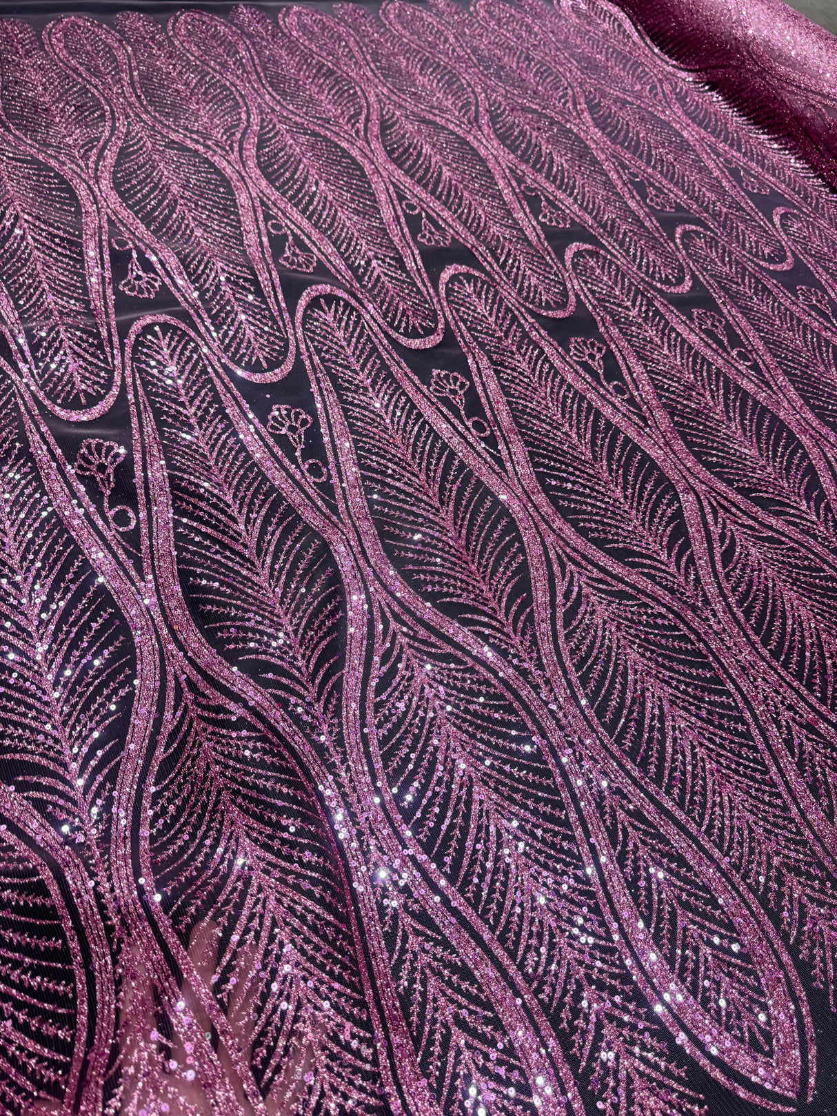 Baby Pink Geometric Lace
