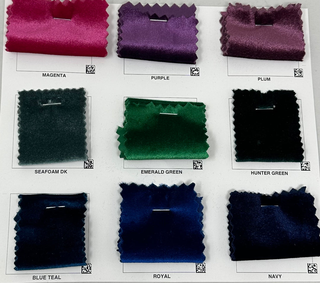 1 Yard Velvet Stretch Solid Fabric Soft Shiny Knit Flexible 60 Inch Width