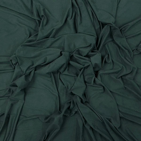 Stretch Micro Suede Knit Fabric - 90% Polyester 10% Spandex, 4-Way Stretch, 60" Width, 165 GSM (1 Yard)