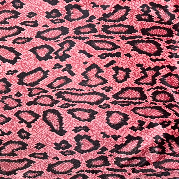 Faux Fur Snake Print Velboa Fabric