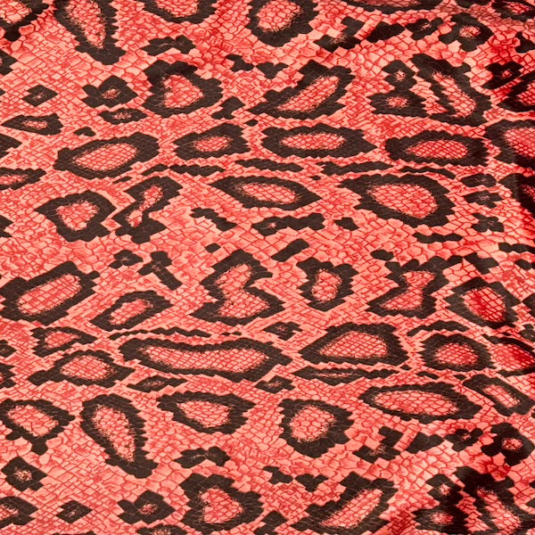 Faux Fur Snake Print Velboa Fabric