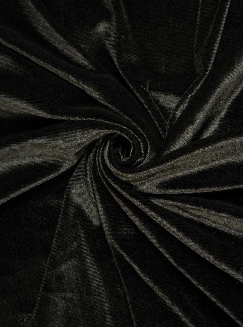 Black Stretch Velvet