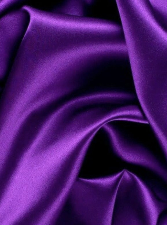 Purple Stretch Satin