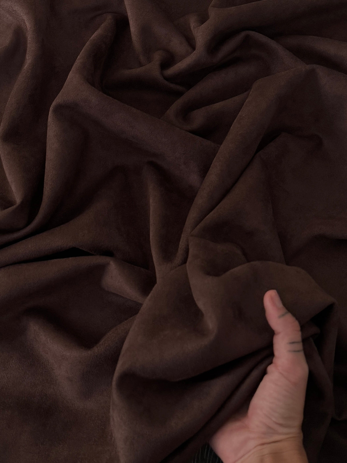 Stretch Techno Suede Brown Chocolate