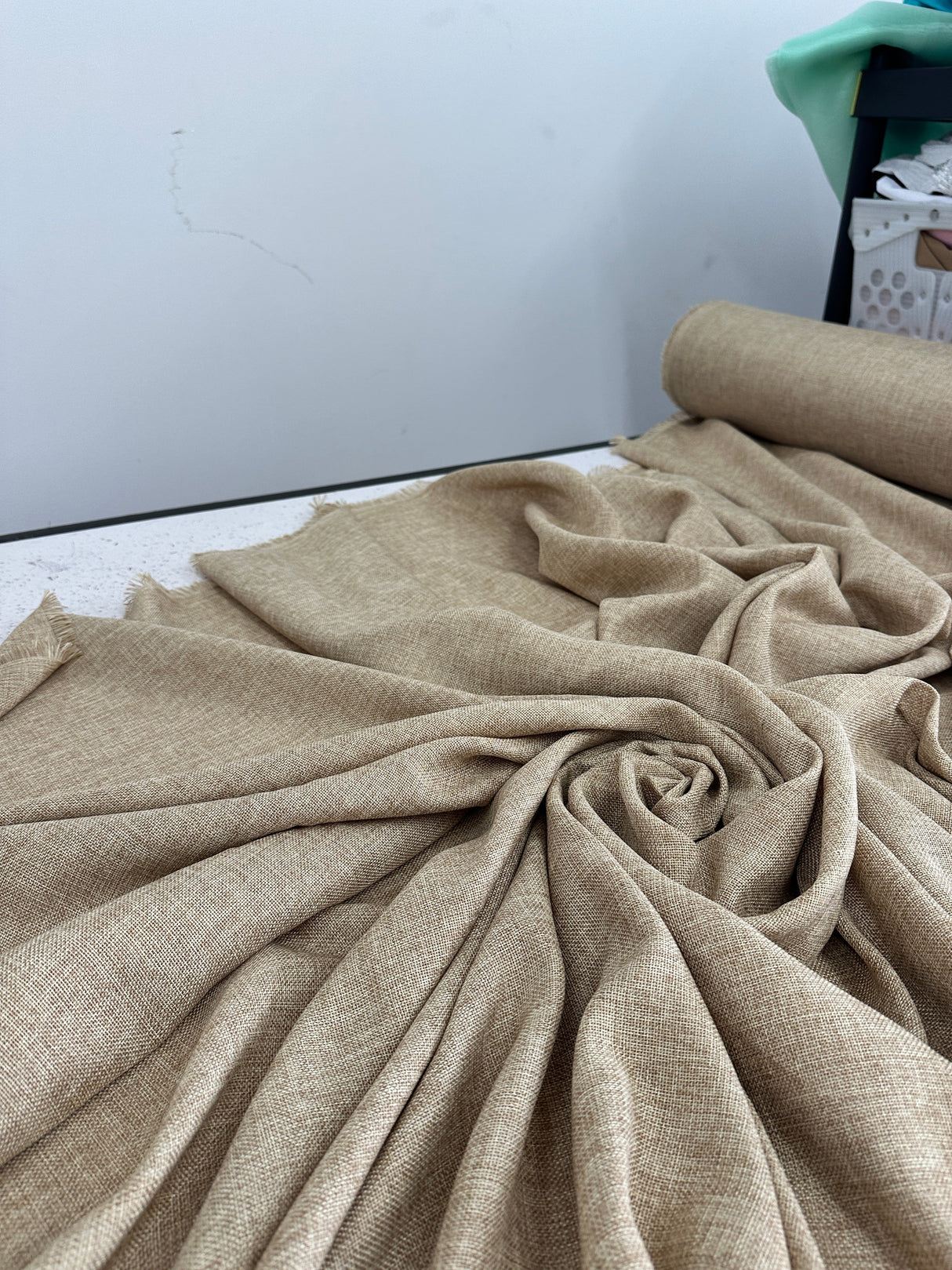 Faux Linen Sand