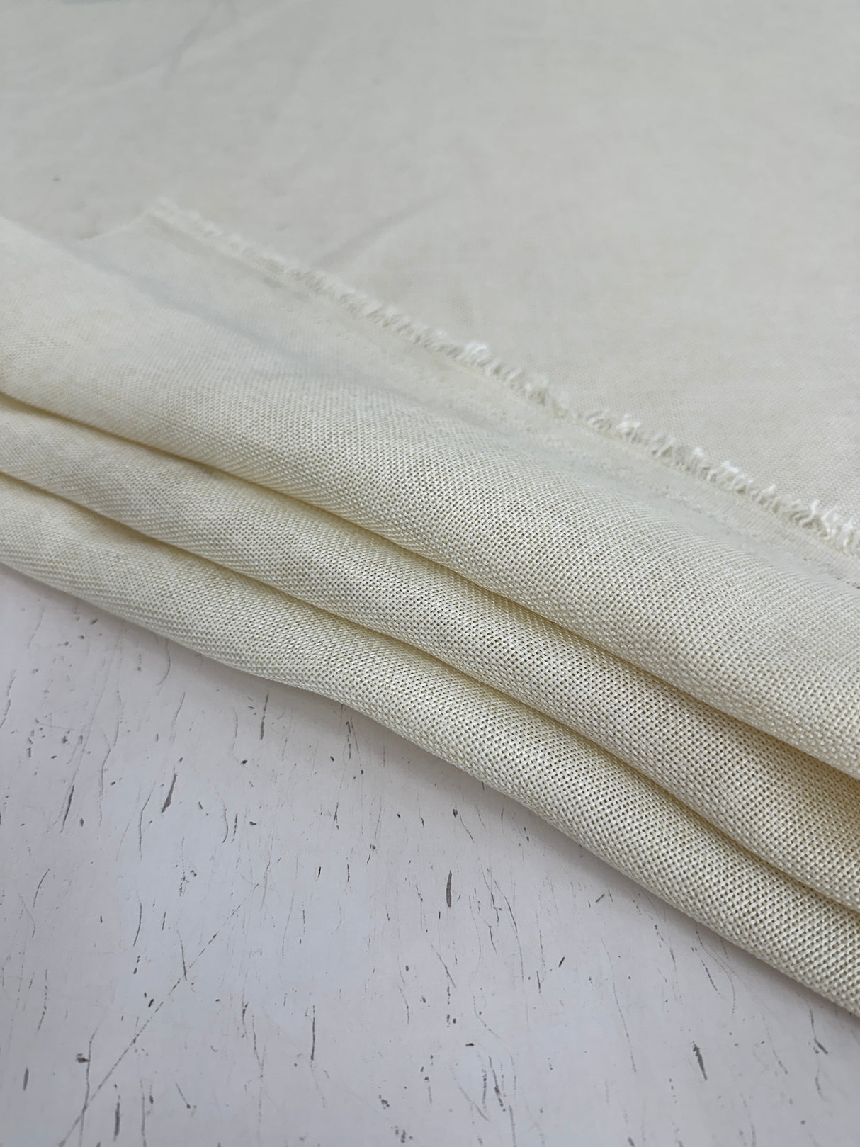 Ivory Faux Linen