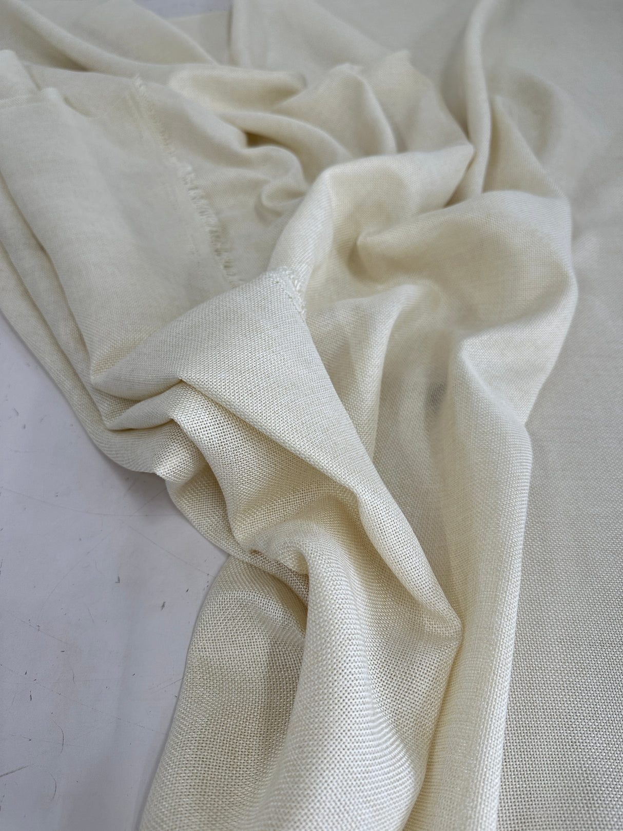 Ivory Faux Linen