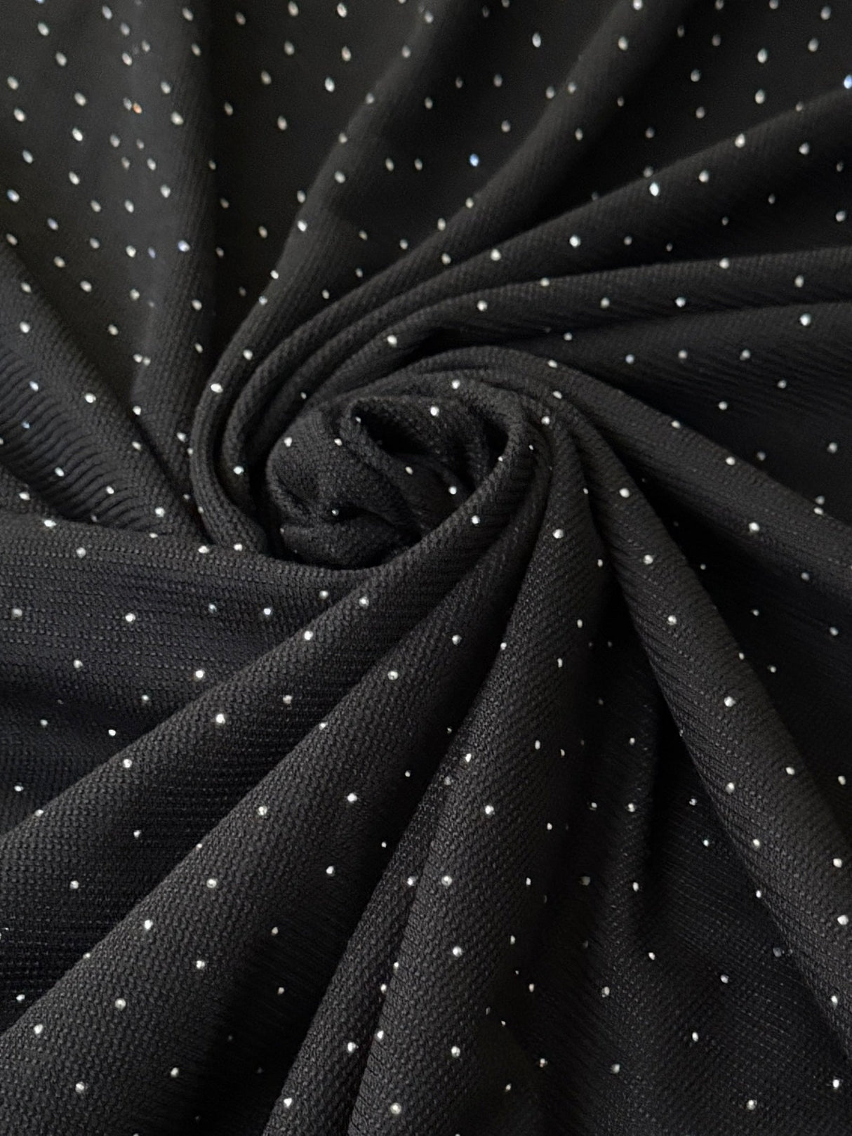 Rhinestone Beaded Knit Black