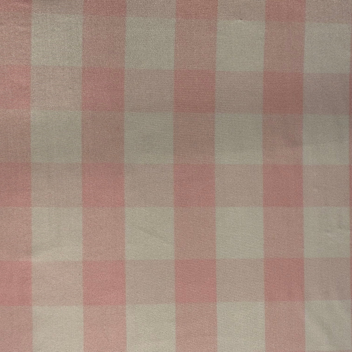 Polyester Spandex Gingham Plaid Fabric Baby Pink 60"