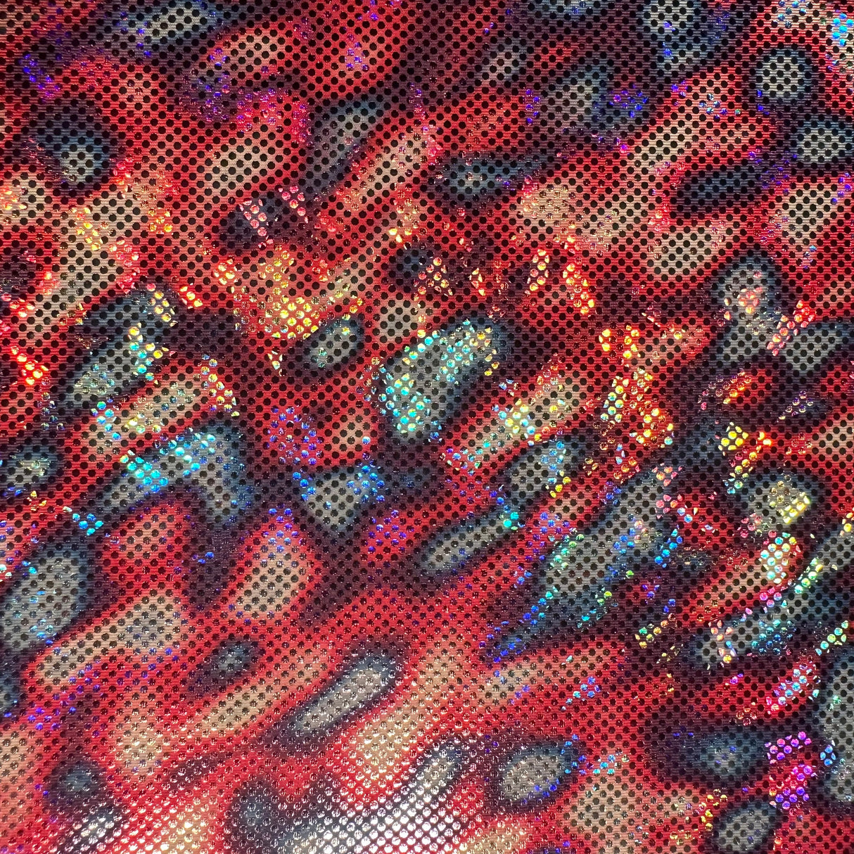Holographic Lava 4-Way Stretch Spandex Fabric