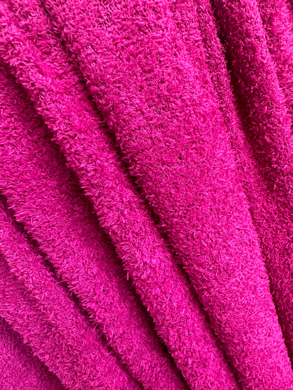 4-Way Stretch Terry Cloth Knit Fuchsia