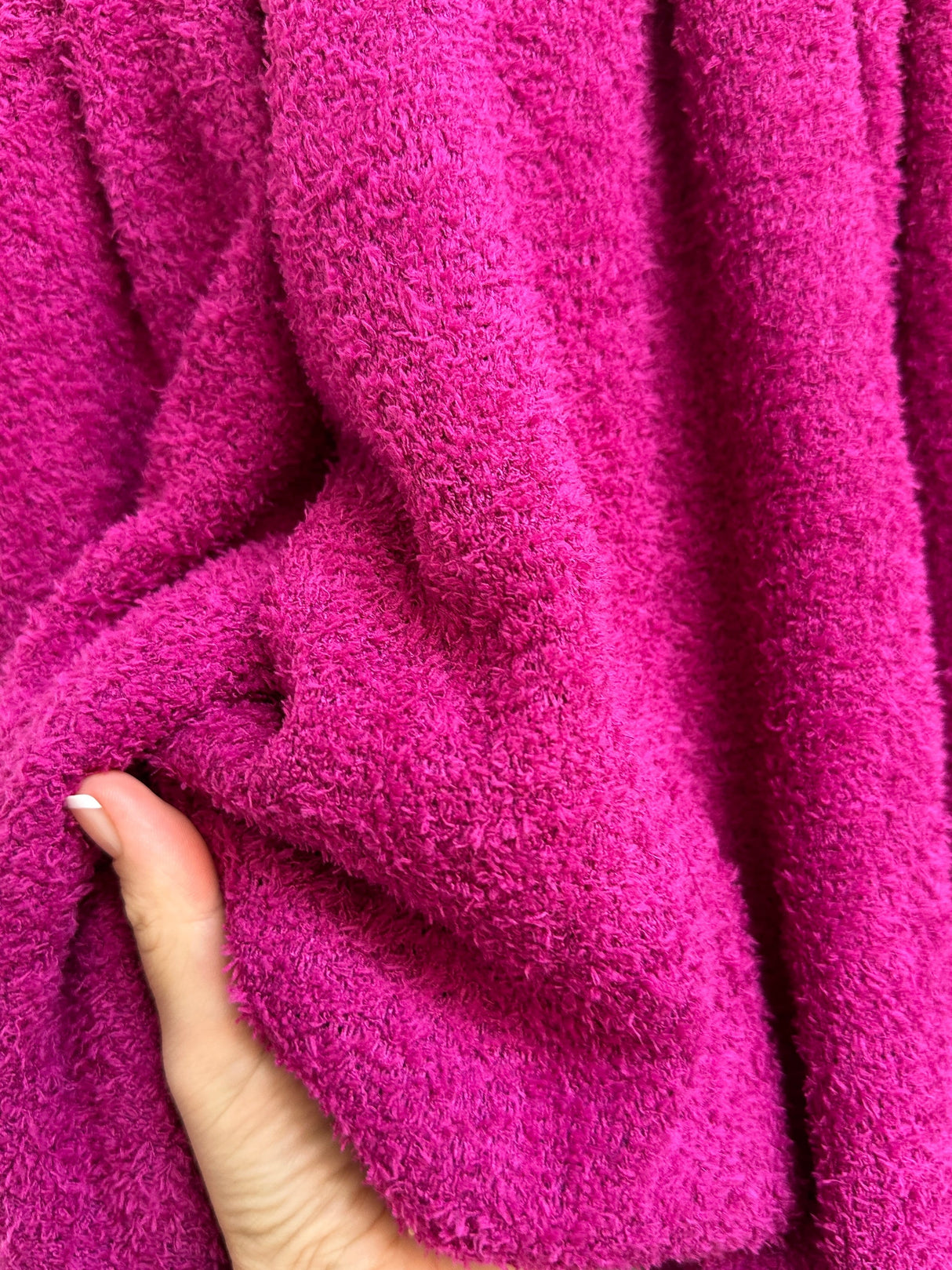 4-Way Stretch Terry Cloth Knit Fuchsia