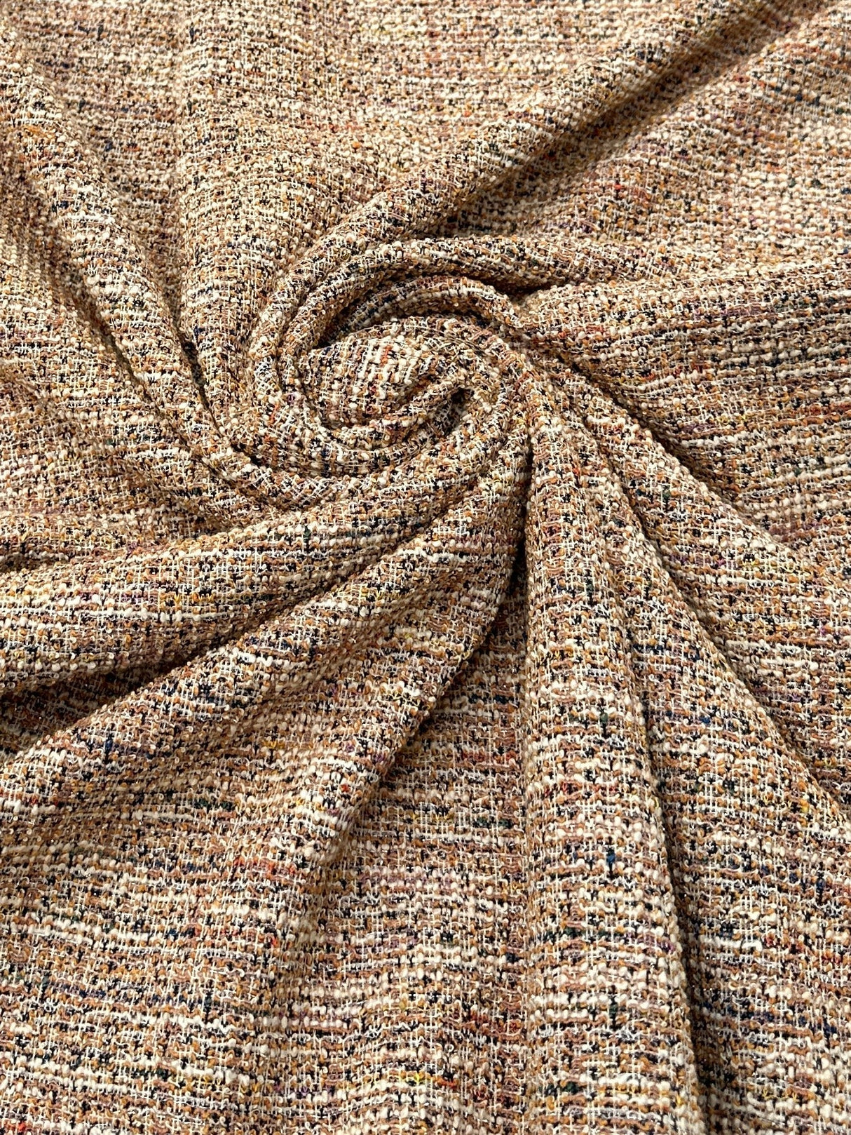 Stretch Chenille Tweed Beige Taupe