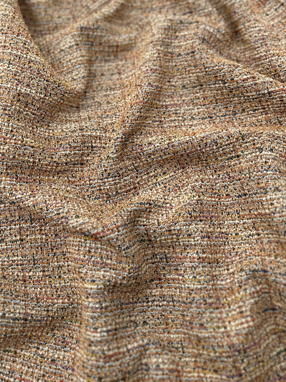 Stretch Chenille Tweed Beige Taupe
