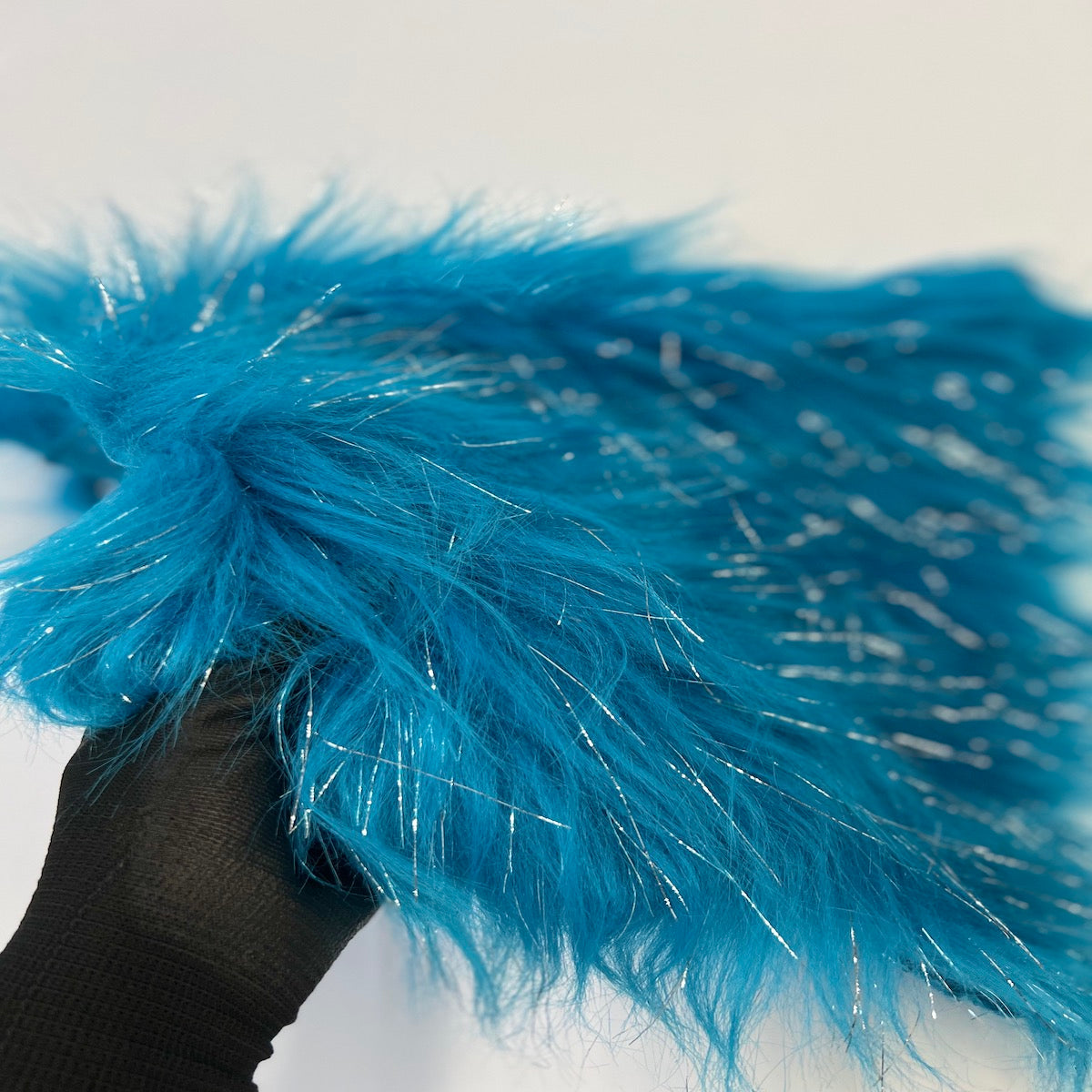 Tinsel Sparkle Glitter Long Pile Shaggy Faux Fur Fabric - 100 Percent Polyester Fabric, Multi Color, 60" Width, 2.5-3" Pile Length (1 Yard)